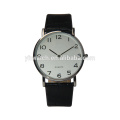 Arab index dial simple design leather strap unisex watches